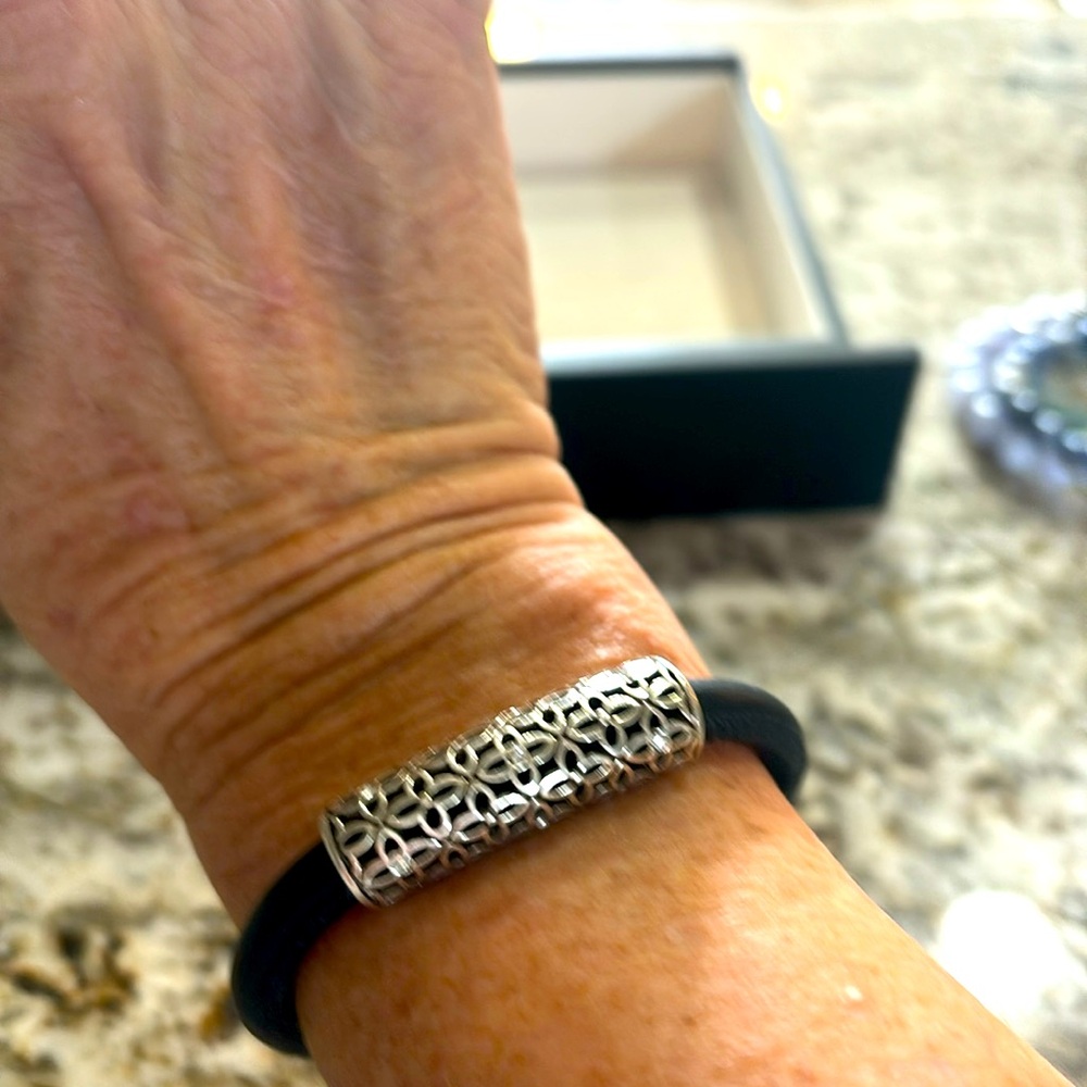 Brighton black band and silver bracelet